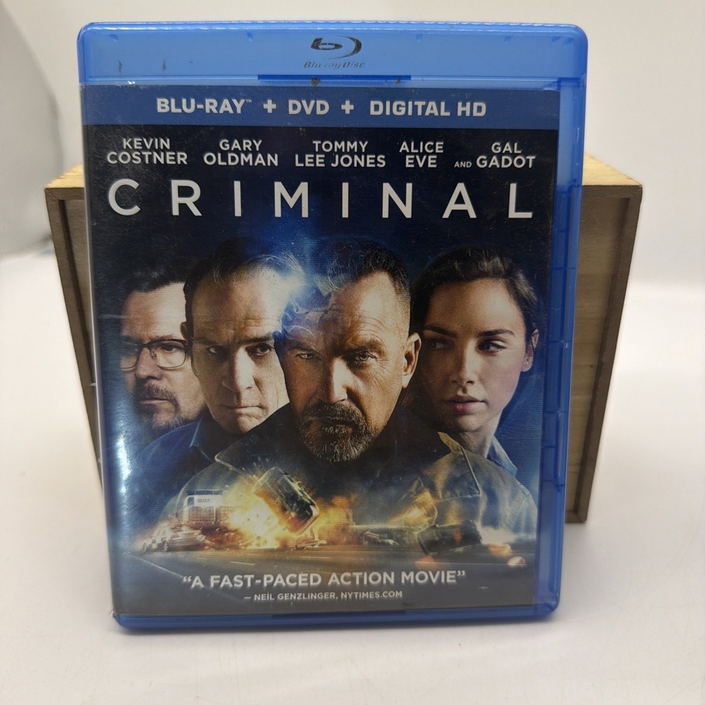 Criminal Blu-ray ONLY Movie Kevin Costner, Gary Oldman, Gal Gadot Action